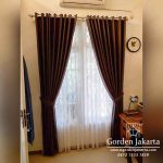 gorden gaya minimalis warna coklat klien ciputat