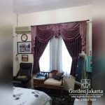 gorden klasik poni gelombang bahan semi blackout