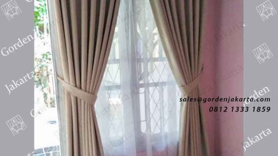 jual gorden warna coklat susu semi blackout