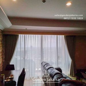 contoh gorden minimalis polos untuk apartemen di Pondok Indah id4318