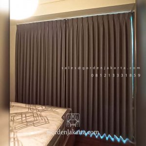 Jual Kain Gorden Semi Blackout Saiba 115 Abu Abu Tua Apartemen Puri Orchard Cengkareng ID6251